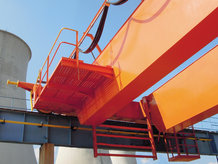 Overhead Bridge Crane outside a power plant